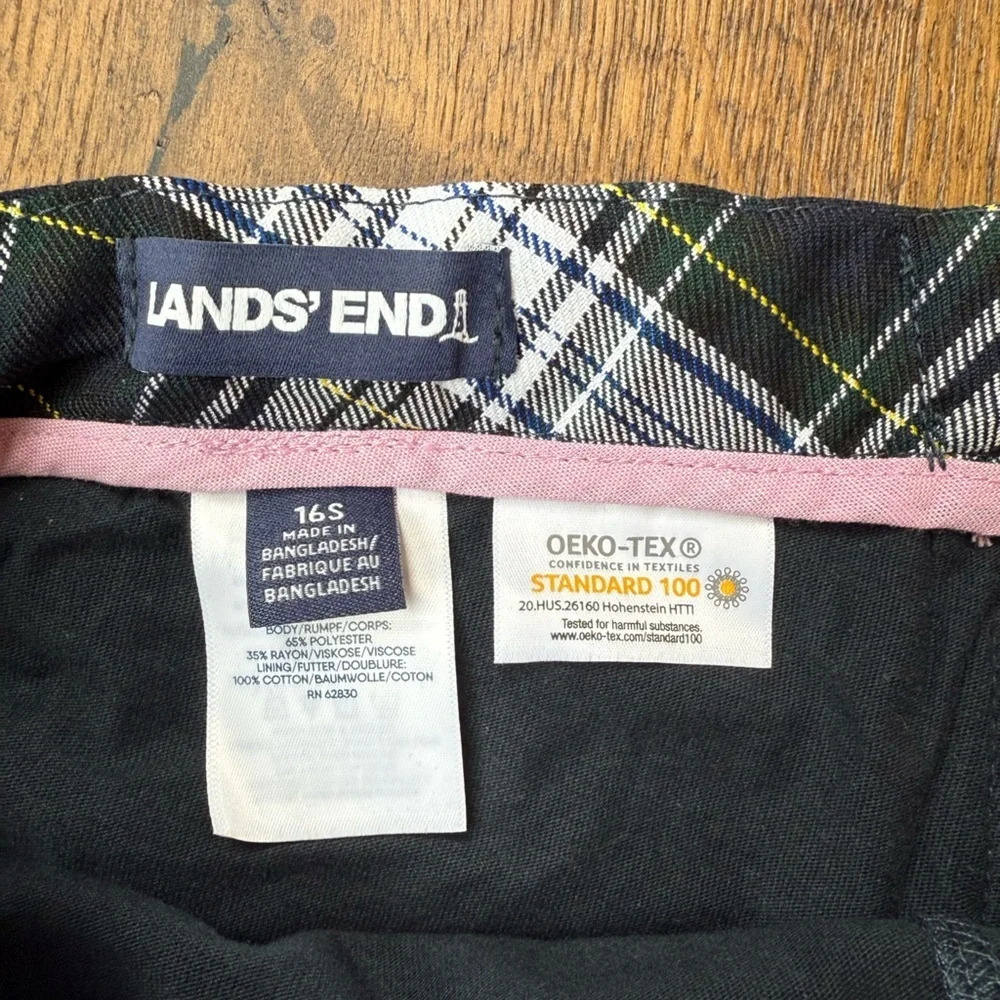 Lands End plaid girl’s